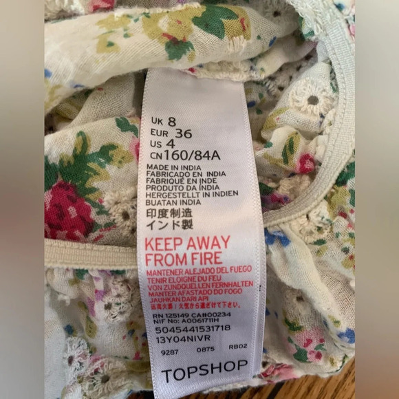 Top shop off shoulder top, floral eyelet cropped blouse - Picture 8 of 10